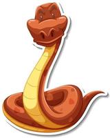personaggio dei cartoni animati di serpente su sfondo bianco vettore