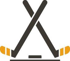 ghiaccio hockey glifo Due colore icona vettore