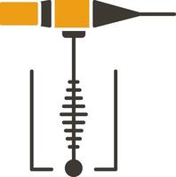 saldatura glifo Due colore icona vettore