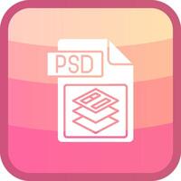 PSD file formato glifo squre colorato icona vettore