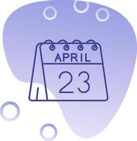 23 di aprile pendenza bolla icona vettore