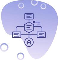 diagramma di flusso pendenza bolla icona vettore