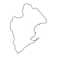 Panama oeste Provincia carta geografica, amministrativo divisione di Panama. vettore illustrazione.