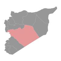 amici governatorato carta geografica, amministrativo divisione di Siria. vettore illustrazione.