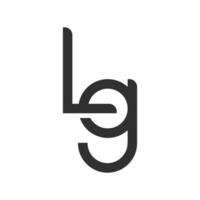 gl, lg, g e l astratto iniziale monogramma lettera alfabeto logo design vettore