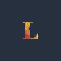 alfabeto lettere iniziali monogramma logo ll, l vettore