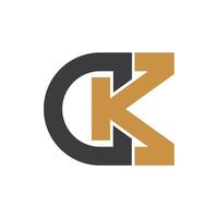 creativo astratto lettera ck logo design. connesso lettera kc logo design. vettore
