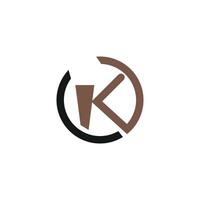 iniziale lettera K logo vettore design modello