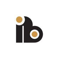 iniziale lettera ib logo o bi logo vettore design modello