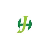 hj, jh, h e j astratto iniziale monogramma lettera alfabeto logo design. vettore