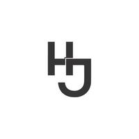 hj, jh, h e j astratto iniziale monogramma lettera alfabeto logo design. vettore