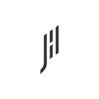 hj, jh, h e j astratto iniziale monogramma lettera alfabeto logo design. vettore