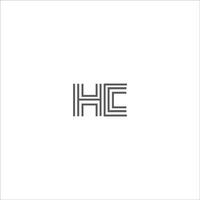 iniziale lettera hc logo o cap logo vettore design modello