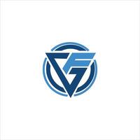 iniziale lettera fg logo o gf logo vettore design modello