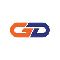 iniziale lettera gd o dg logo vettore design modello