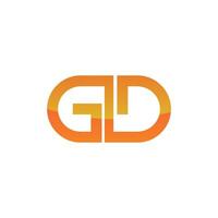 iniziale lettera gd o dg logo vettore design modello