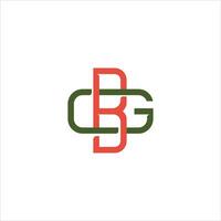 iniziale lettera bg logo o gb logo vettore design modello