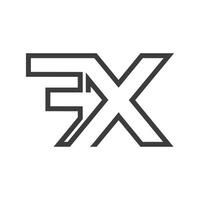 iniziale lettera fx logo o xf logo vettore design modello