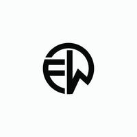 iniziale lettera fw o wf logo design modello vettore