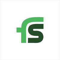 iniziale lettera fs o sf logo vettore design