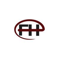 iniziale lettera fh o HF logo vettore design modello