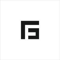 iniziale lettera fg logo o gf logo vettore design modello