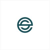 iniziale lettera es o SE logo vettore logo design