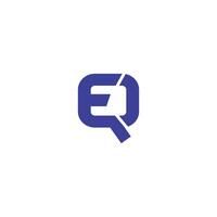 iniziale lettera eq o qe logo vettore logo design