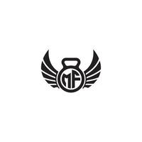 mf fitness Palestra e ala iniziale concetto con alto qualità logo design vettore