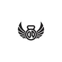 oq fitness Palestra e ala iniziale concetto con alto qualità logo design vettore