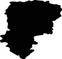aisne Francia silhouette carta geografica vettore