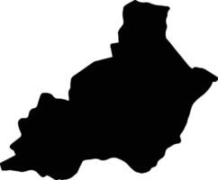 almeria Spagna silhouette carta geografica vettore