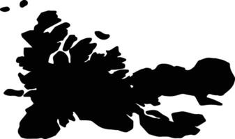 archipel des kerguelen francese meridionale e antartico terre silhouette carta geografica vettore