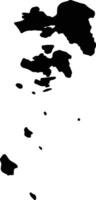 attiki Grecia silhouette carta geografica vettore