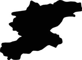 belluno Italia silhouette carta geografica vettore