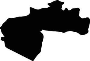 biskra algeria silhouette carta geografica vettore