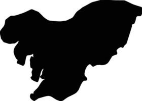 forecariah Guinea silhouette carta geografica vettore