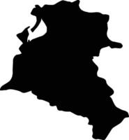 fiero Albania silhouette carta geografica vettore