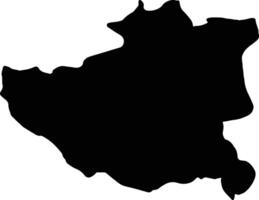 diber Albania silhouette carta geografica vettore