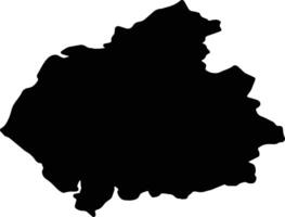 cumbria unito regno silhouette carta geografica vettore