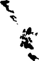 ionioi nisoi Grecia silhouette carta geografica vettore