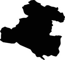 Karlovacka Croazia silhouette carta geografica vettore