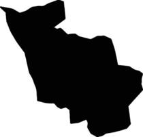 kayanza burundi silhouette carta geografica vettore