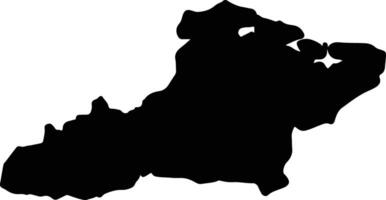 las tonni Cuba silhouette carta geografica vettore