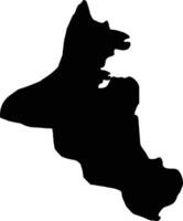 mandiana Guinea silhouette carta geografica vettore