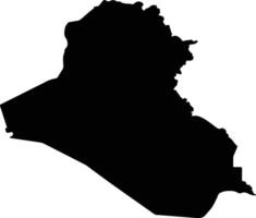 Iraq silhouette carta geografica vettore