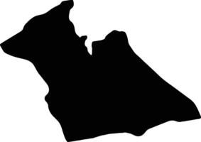 laghouat algeria silhouette carta geografica vettore