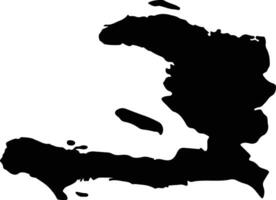 Haiti silhouette carta geografica vettore