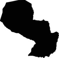 paraguay silhouette carta geografica vettore