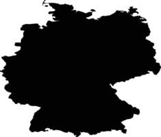 Germania silhouette carta geografica vettore